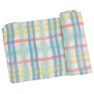Angel Dear Swaddle Blanket Beach Plaid NWT